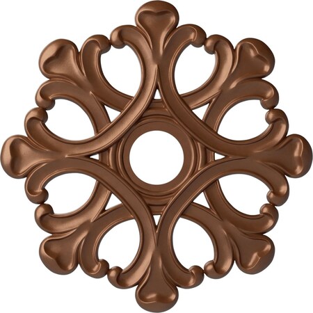 Ekena Millwork Angel Ceiling Medallion (Fits Canopies up to 4 3/8"), 20 7/8"OD x 3 5/8"ID x 1"P, Polished Copper CM20ANPOS